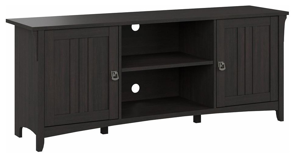 Bush Furniture Salinas TV Stand for 70 Inch TV  Vintage Black   Entertainment Centers And Tv Stands   by Homesquare  Houzz