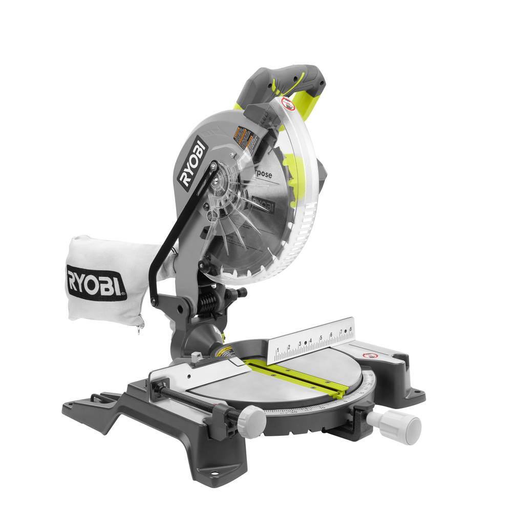 RYOBI 14 Amp Corded 10 in. Compound Miter Saw with LED Cutline Indicator TS1346