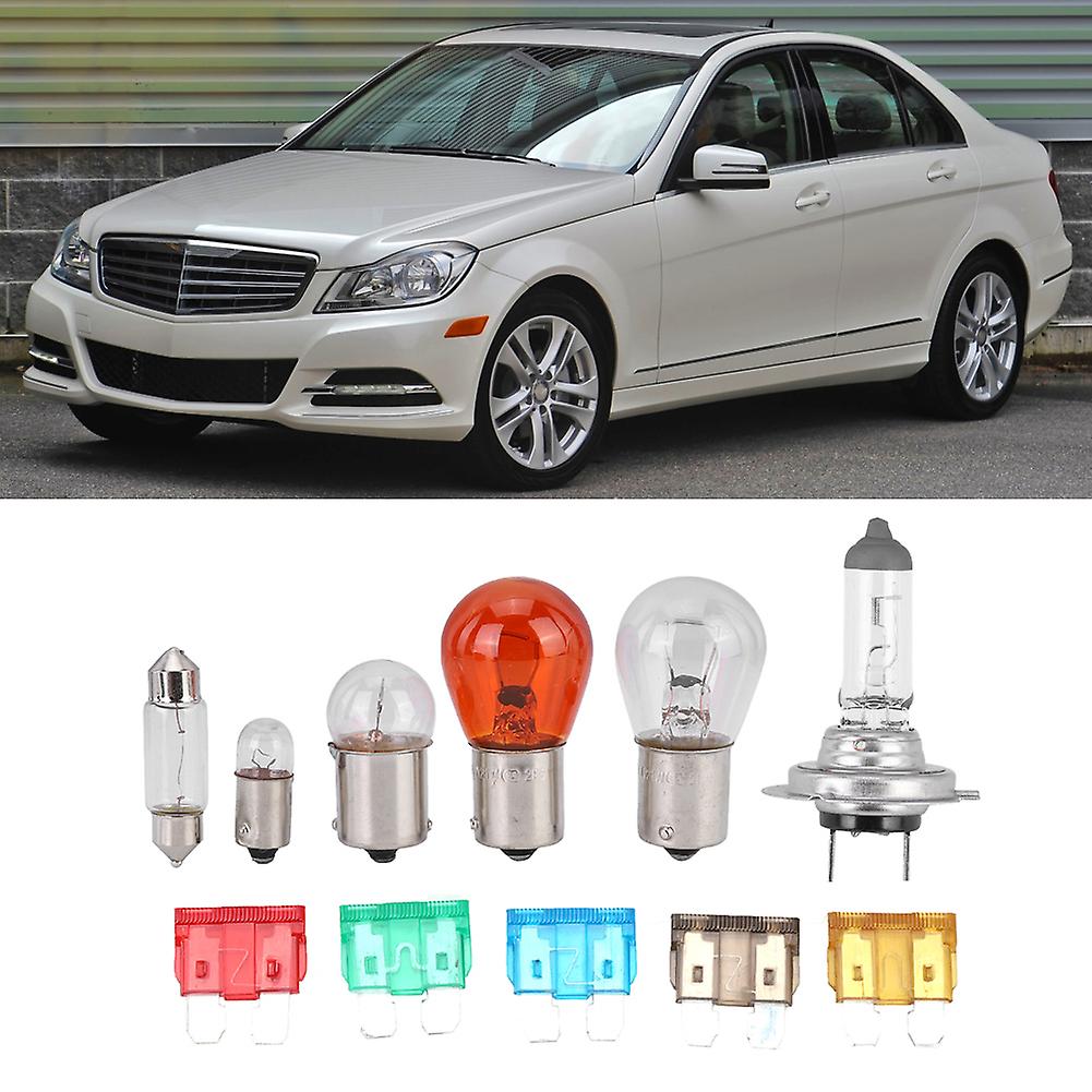 30pcs/set H7 Car Emergency Halogen Light Bulb Fuse Blade Kit