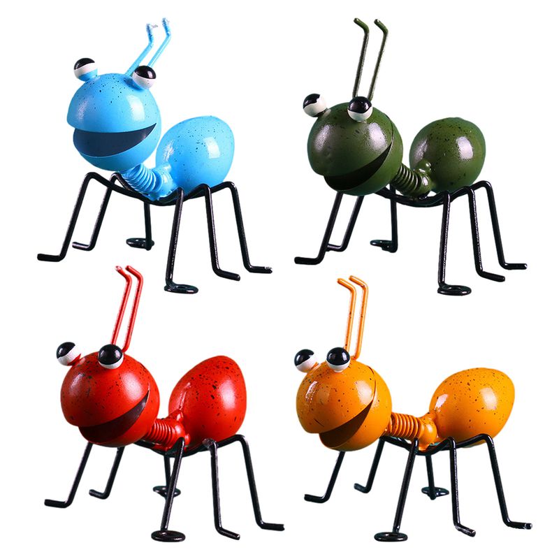 Teblacker Metal Ant Figurine Insect Statue Outdoor Garden Lawn Yard Decor Home Ornament(Red)