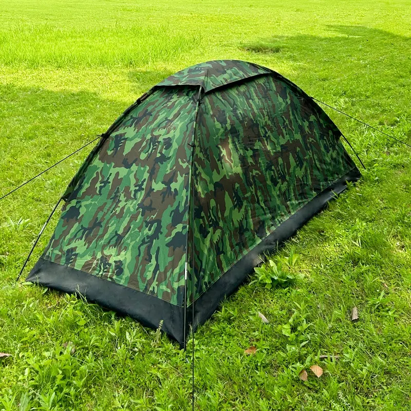 Factory Outlet Zelt Waterproof Foldable 1 Person Camouflage Lightweight Backpacking Camping Outdoor Tent For Three 3 Season