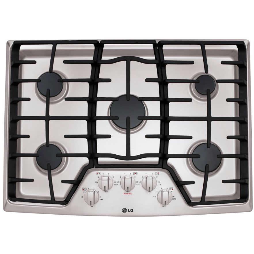 LG 30-inch Built-in Gas Cooktop with SuperBoil? Burner LCG3011ST