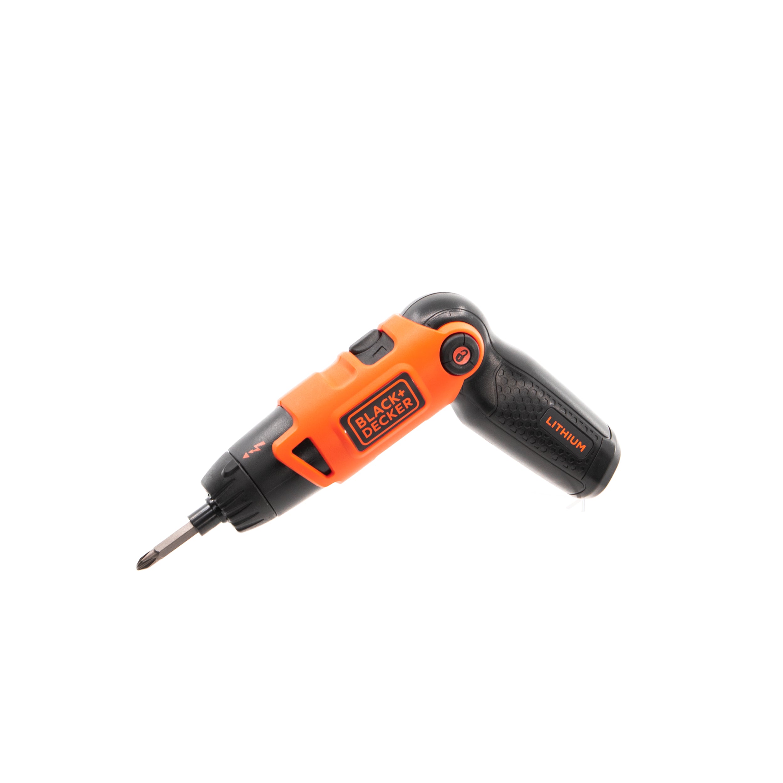 Cordless Screwdriver with Pivoting Handle, USB Charger and 2 Hex Shank Bits