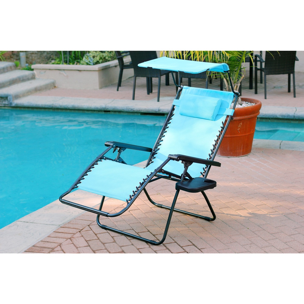 Garden City Oversized Zero Gravity Chair with Sunshade and Drink Tray by Havenside Home