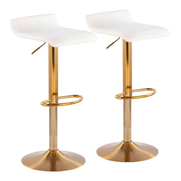 Silver Orchid Tower Ale Gold Adjustable Bar Stool - Set of 2