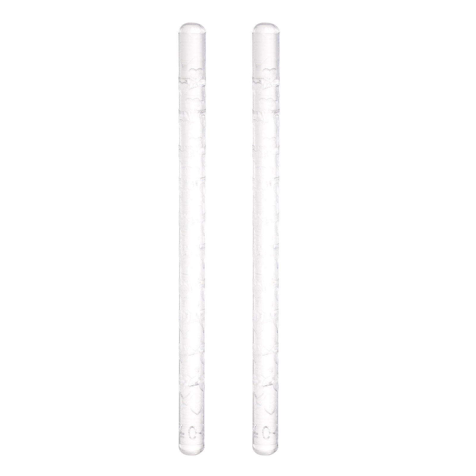 2pcs Acrylic Embossed Rolling Pin 16cm x 1cm Little Love Pattern - Transparent