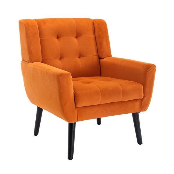 Velvet Upholstered Accent Chair Living Room Chair