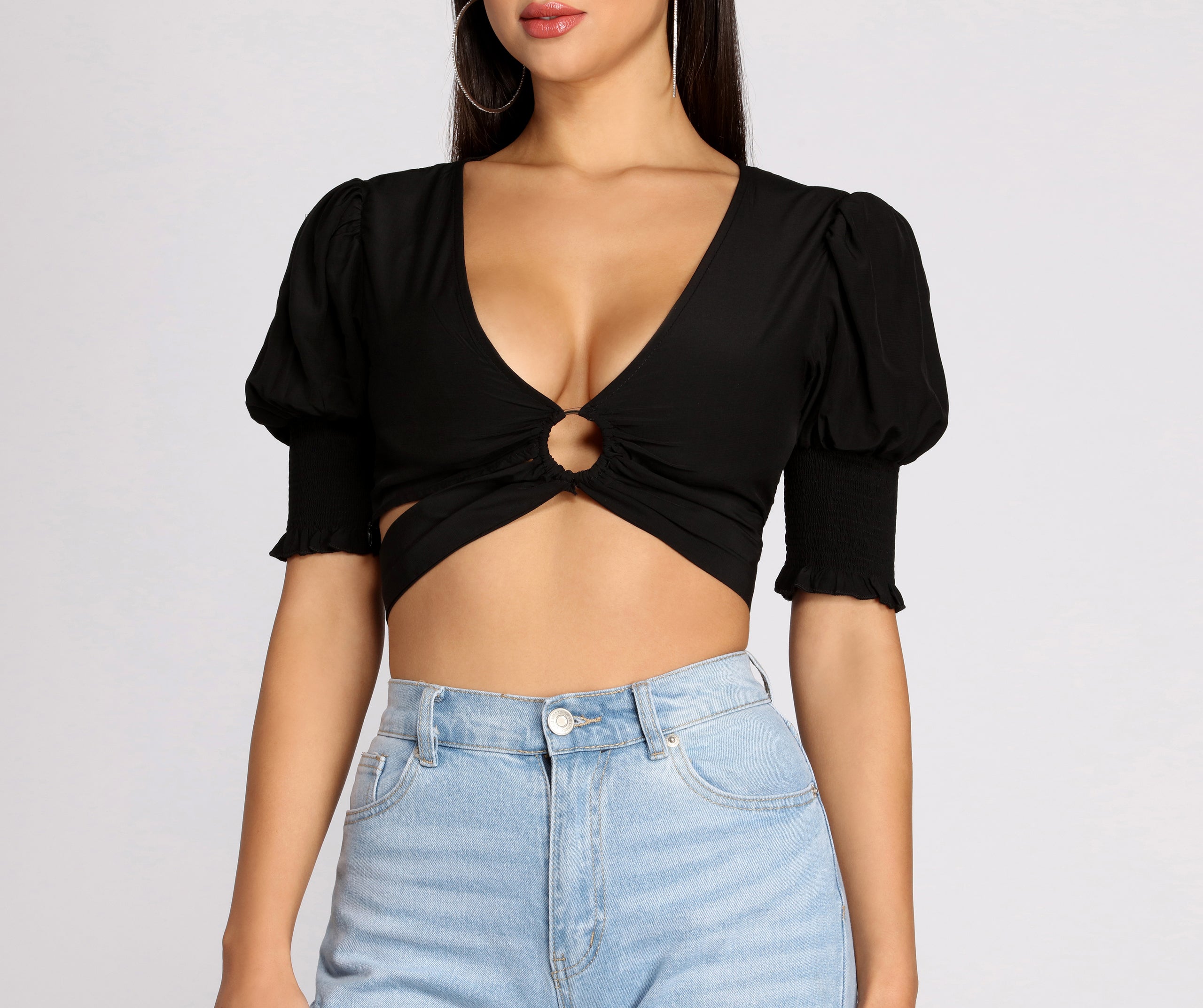 Major Babe Tie Waist Crop Top