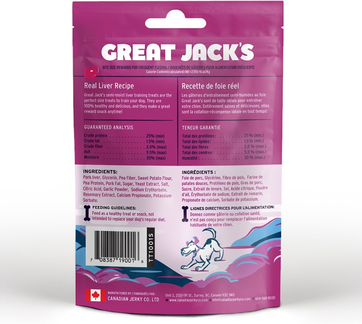 Great Jack's Big Bitz Liver Recipe Grain-Free Dog Treats