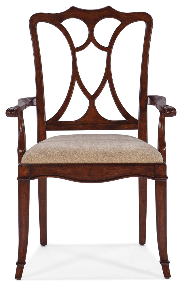 Charleston Upholstered Seat Arm Chair   Transitional   Dining Chairs   by Hooker Furniture  Houzz