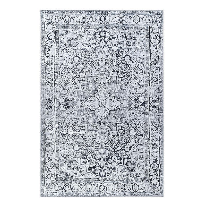 Superior Geometric Floral Medallion Indoor Area Rug