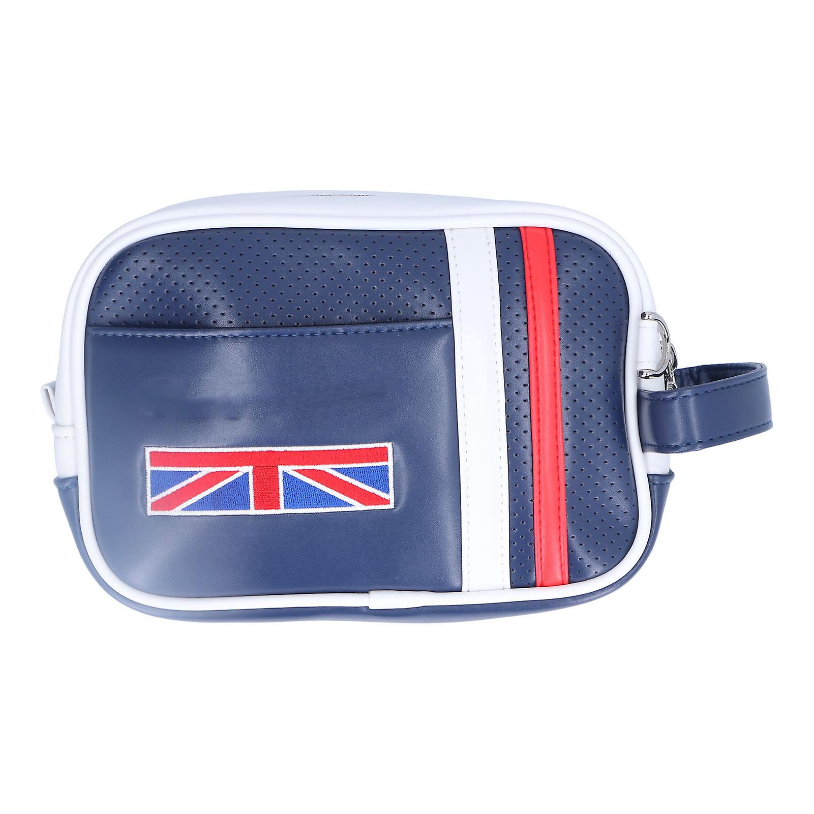 Golf Sports Accessory Storage Pouch Pu Leather Breathable Hand Bag Case Royalblue