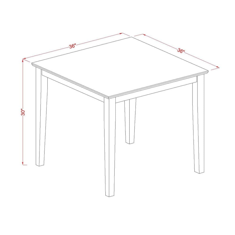 East West Furniture Oxford Square Kitchen Dining Table for Small Spaces (Finish Color Options)