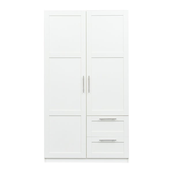 High wardrobe and kitchen cabinet with 2 doors， 2 drawers and 5 storage spaces - - 37249233