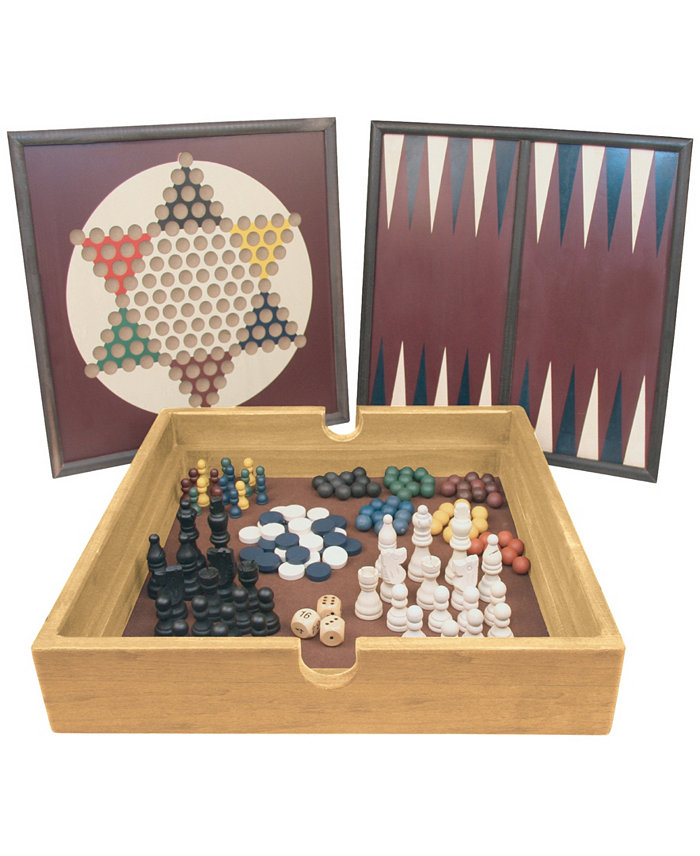 Areyougame 5-in-1 Wood Game Set