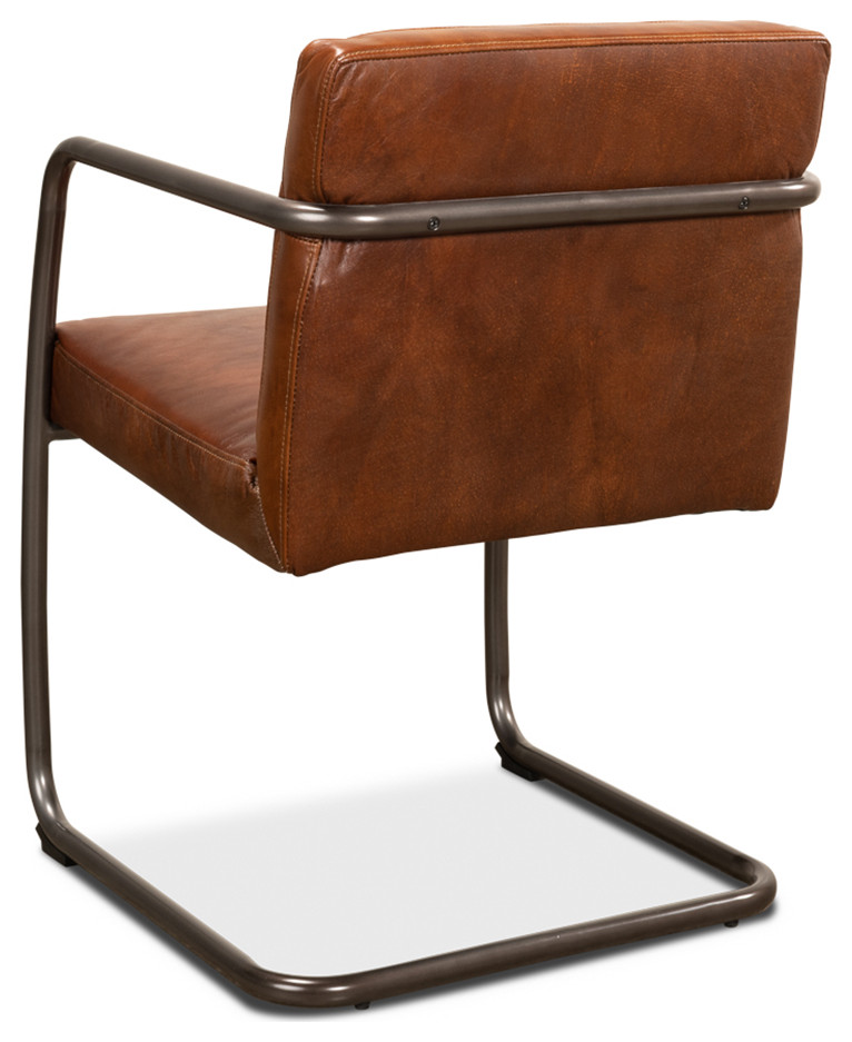 Industrial Leather Armchair   Industrial   Armchairs And Accent Chairs   by English Georgian America  Houzz