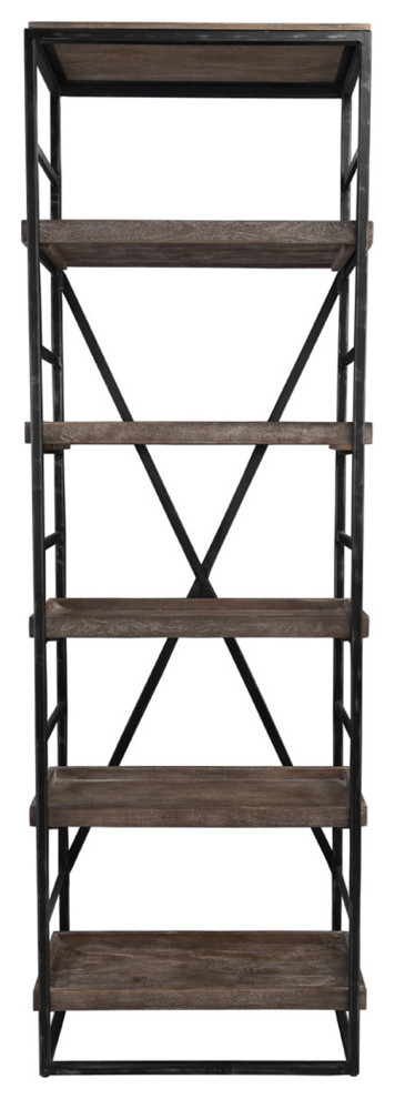 Ladder Bookcase Shelf   Industrial   Bookcases   by Design Mix Furniture  Houzz