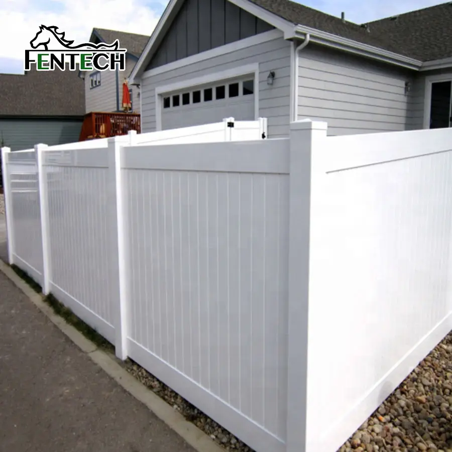 hot selling  gray hard vinyl fence panel kit 6x8 Easily Assembled water proof pvc fence profile