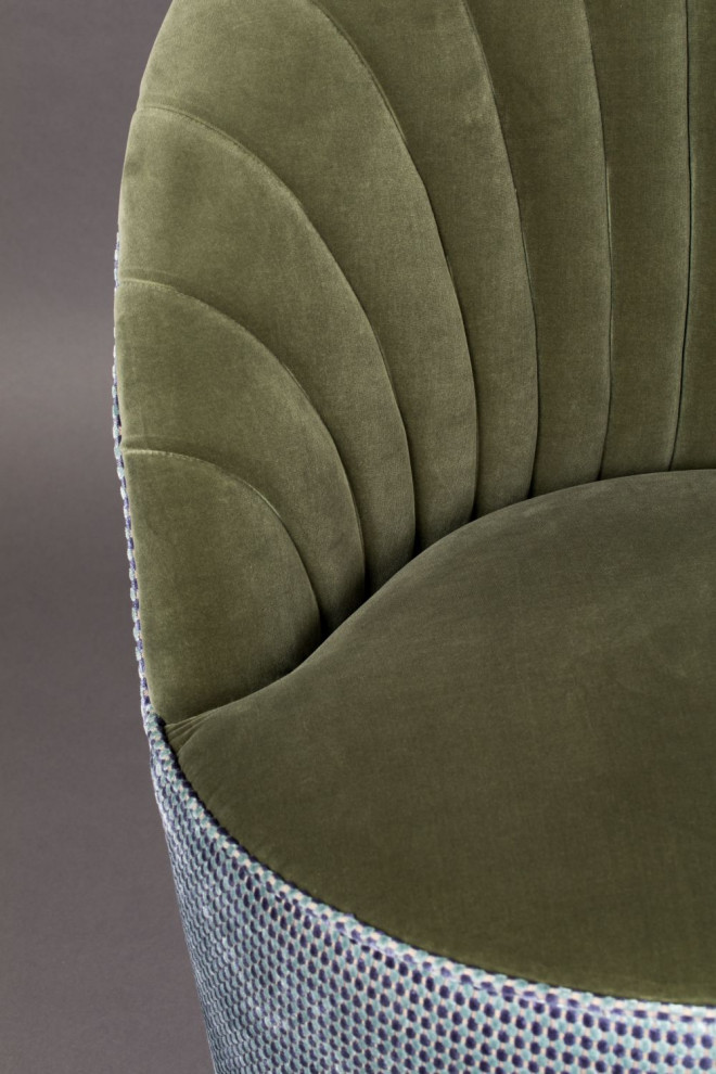 Green Scallop Accent Chair  Dutchbone Madison   Contemporary   Armchairs And Accent Chairs   by Luxury Furnitures  Houzz