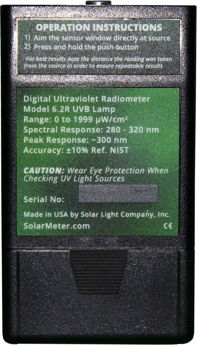 Solarmeter Model 6.2R Reptile UVB Lamp Meter， Red