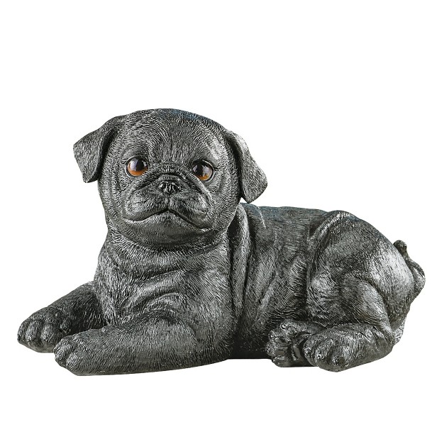 Collections Etc Hand painted Realistic Pug Puppy Outdoor Statue