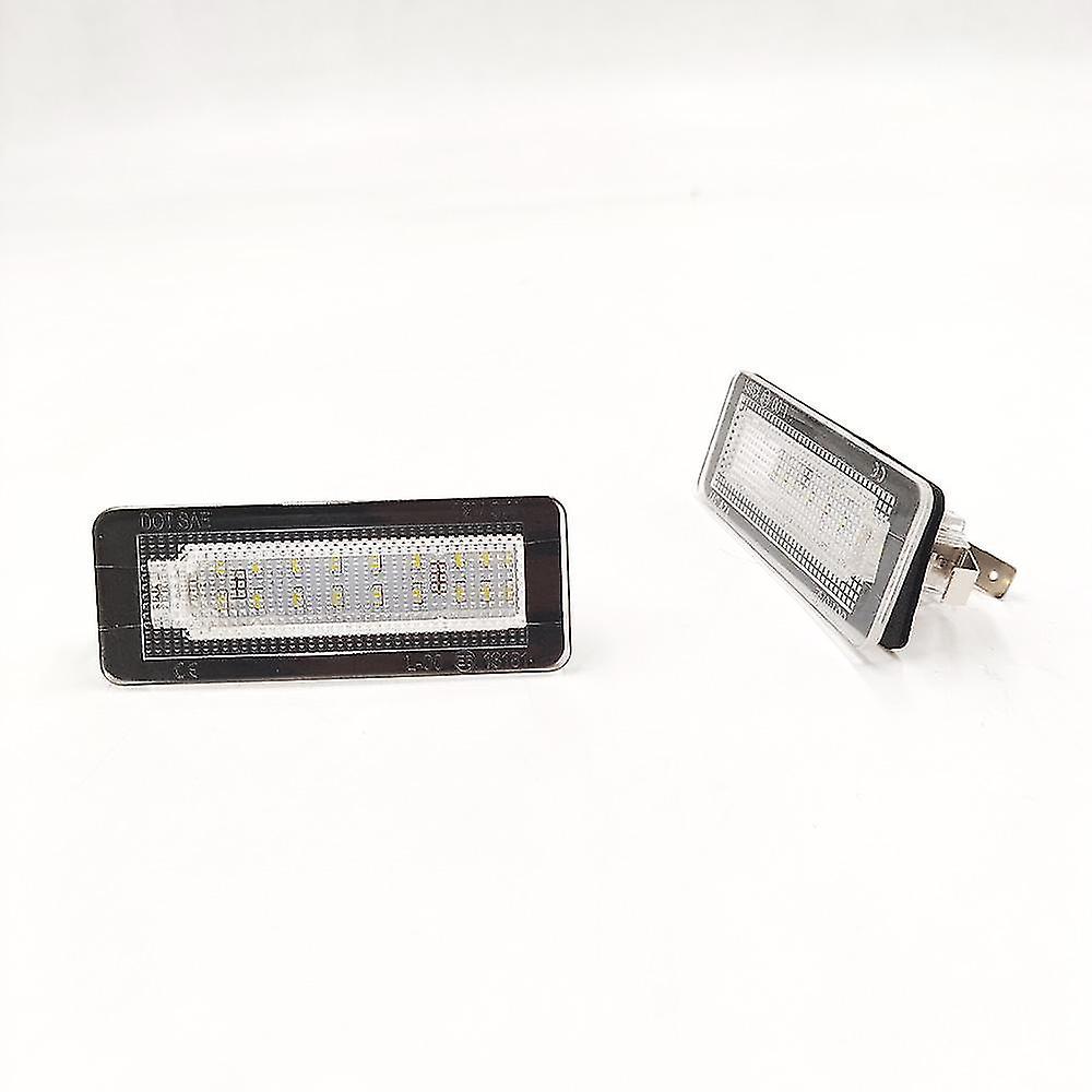 2pcs 18smd Led License Plate Number Light Lamp Error Free For Benz Smart Fortwo Coupe Convertible 450 451 W450 W453