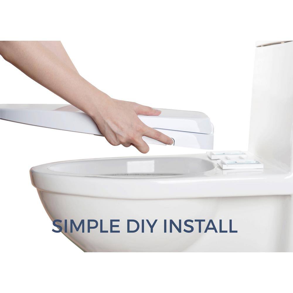 Alpha Bidet Non-Electric Bidet Seat for Elongated Toilets in White ONEV2