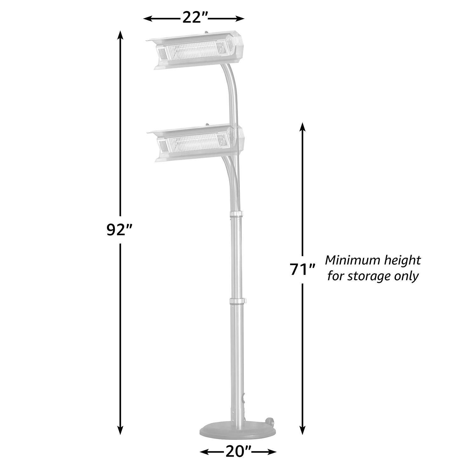 Ultimate Patio 1500W Electric Infrared Patio Heater