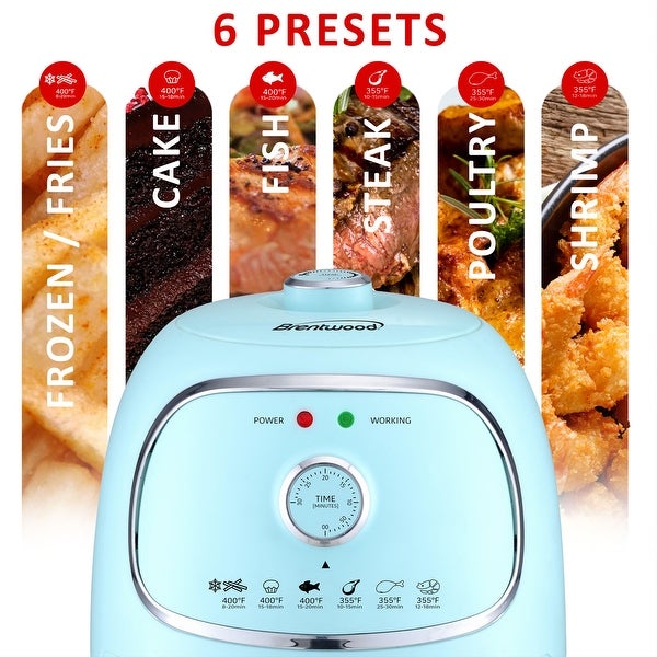 2 Quart Compact Electric Air Fryer in Teal