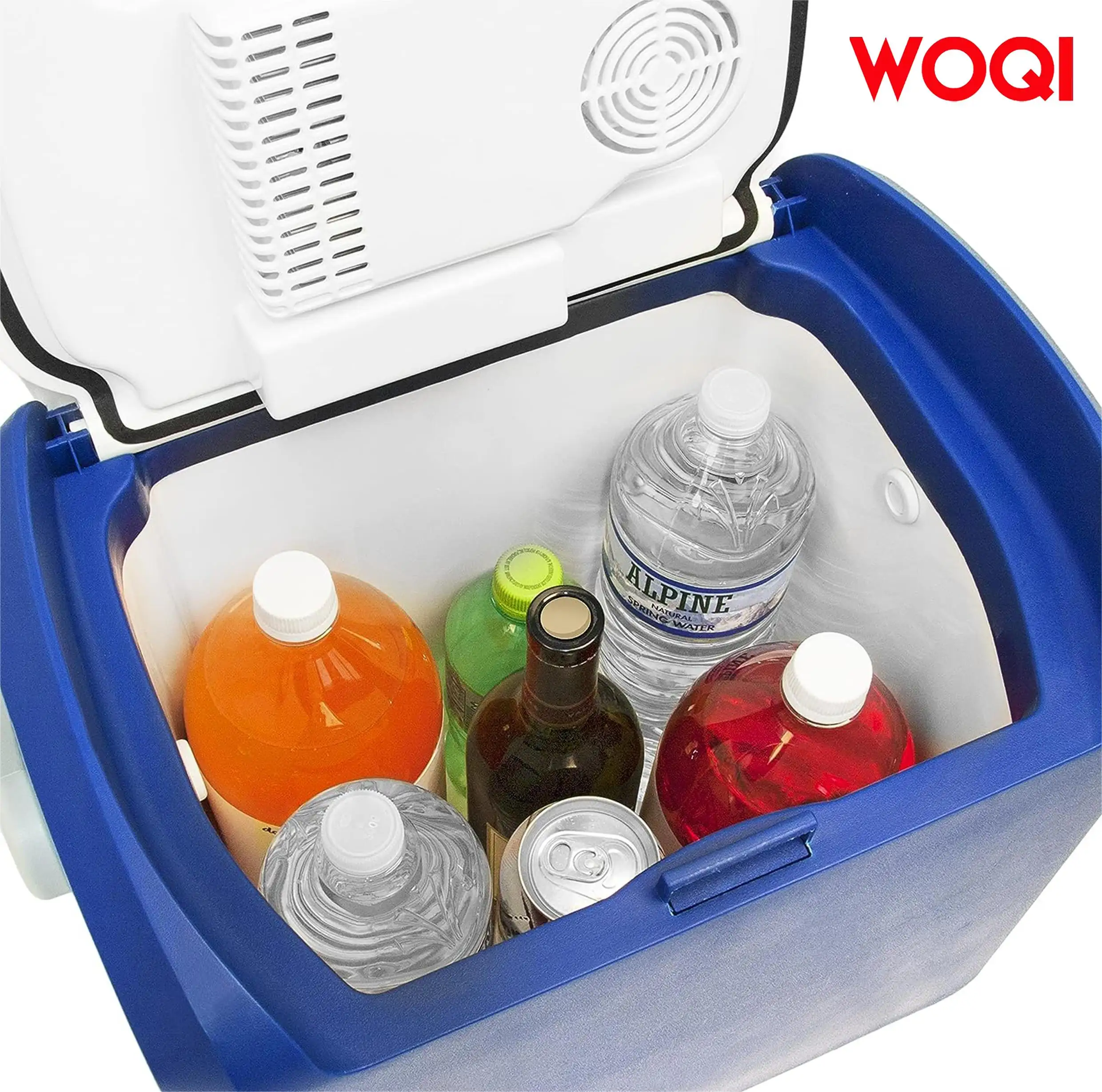 WOQI portable thermoelectric cooler/heater  small personal  electric refrigerator  suitable for cars  RVs  and camping