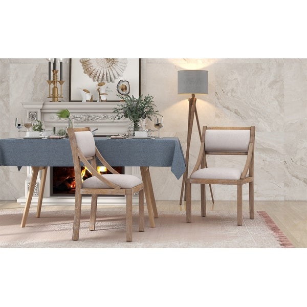 Wood Dining Chairs Set of 2