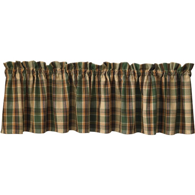 Park Designs Green And Brown Plaid Scotch Pine Valance 72 quot l