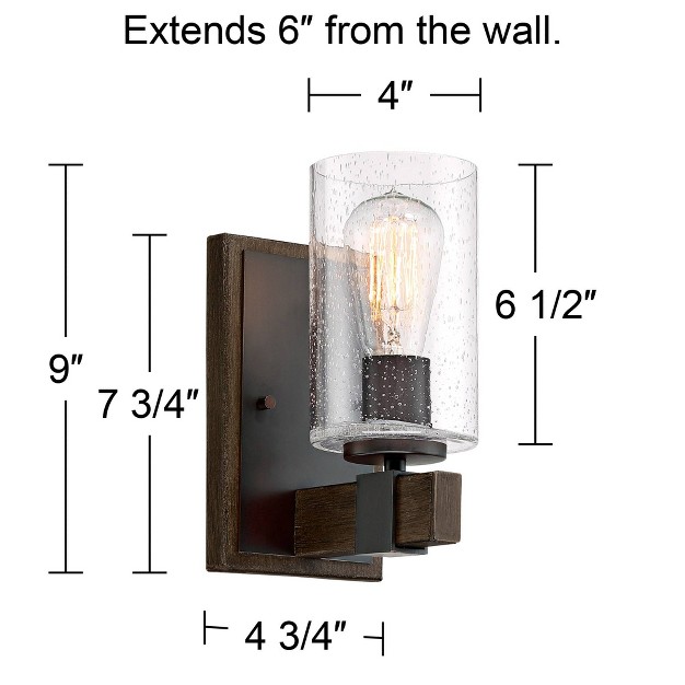 High Seeded Glass Wall Sconces Set Of 2