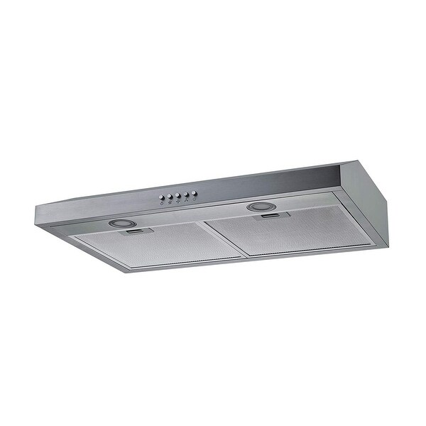 Winflo 30 in. 301 CFM Stainless Steel Under Cabinet Range Hood with Charcoal Filters