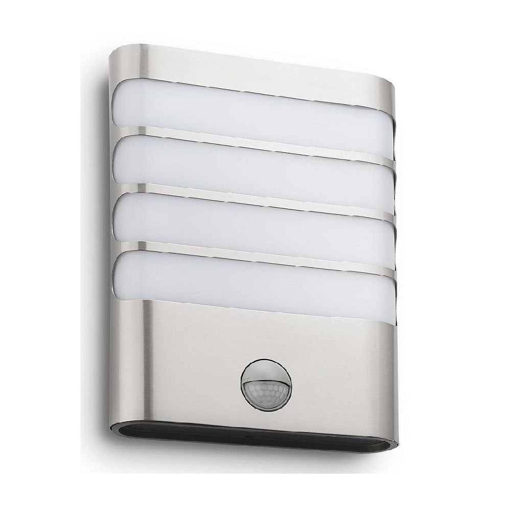 Philips 17274/47/16 Raccoon LED Stainless Steel Outdoor Wall Light PIR (172744716)