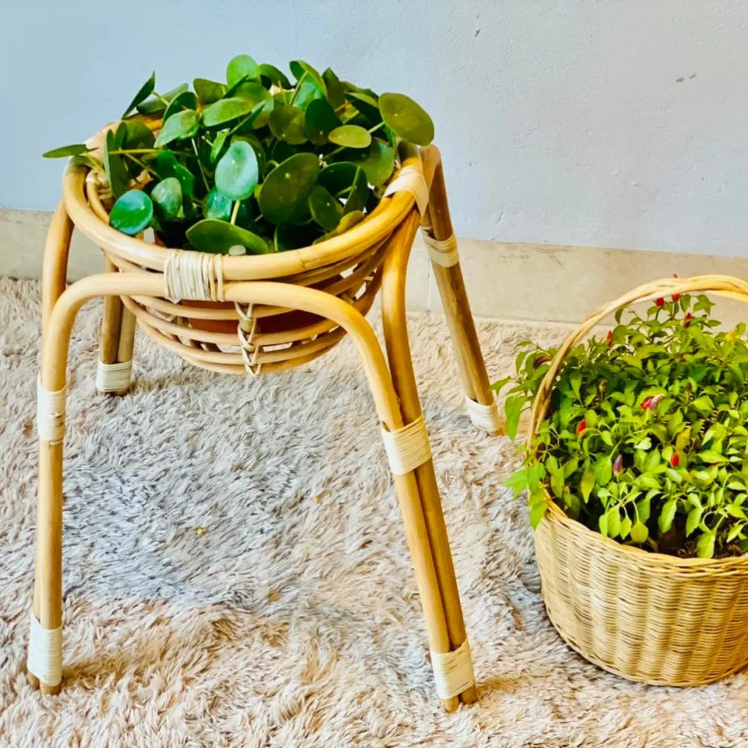 High Quality and Cheap Price Natural Handmade Eco friendly Rattan Planter for Home garden Garden supplies