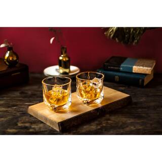 JoyJolt Aurora 8 oz. Crystal Whiskey Glasses (Set of 4) MC202111