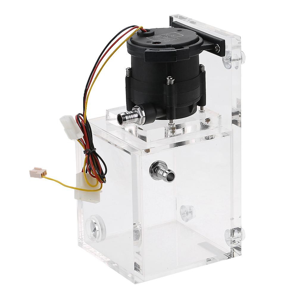 Integrated 890ml Pc Cooled Water Pump + Acrylic Water Cooling Tank 1200l/h