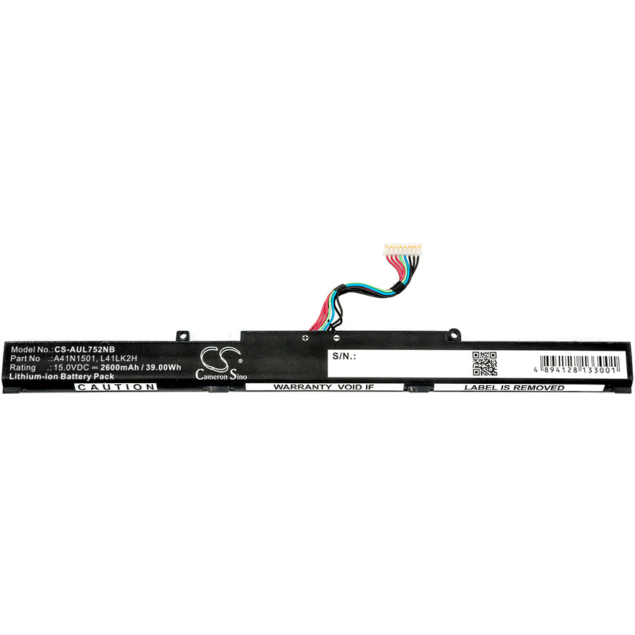 Asus GL752JW GL752VL GL752VL1A GL752VL2B GL752VL Replacement Battery BatteryClerkcom Laptop and Notebook