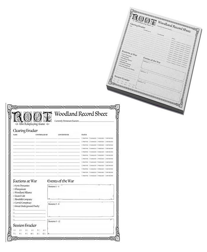 Magpie Games Root The Rpg Gm Accessory Pack a Trifold Gm Screen 2 Notepads， Game Master Supplement For Root The Role Playing Game， Featuring Tools， Table And Game Running information