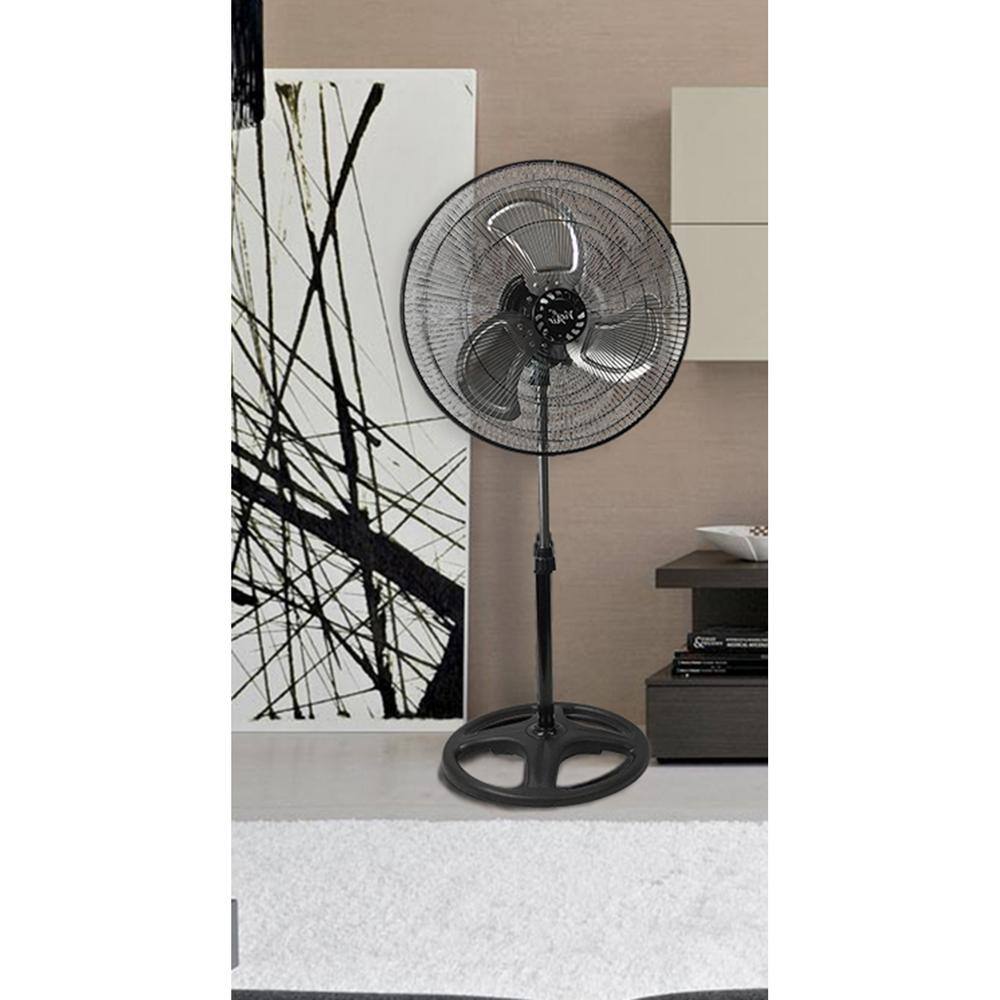 VIEAIR 18 in. Adjustable Height Oscillating Pedestal Industrial Heavy Duty Fan 98596356M