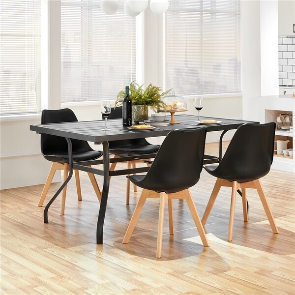 Yaheetech Set of 4 Dining Chairs with Modern Soft Padded