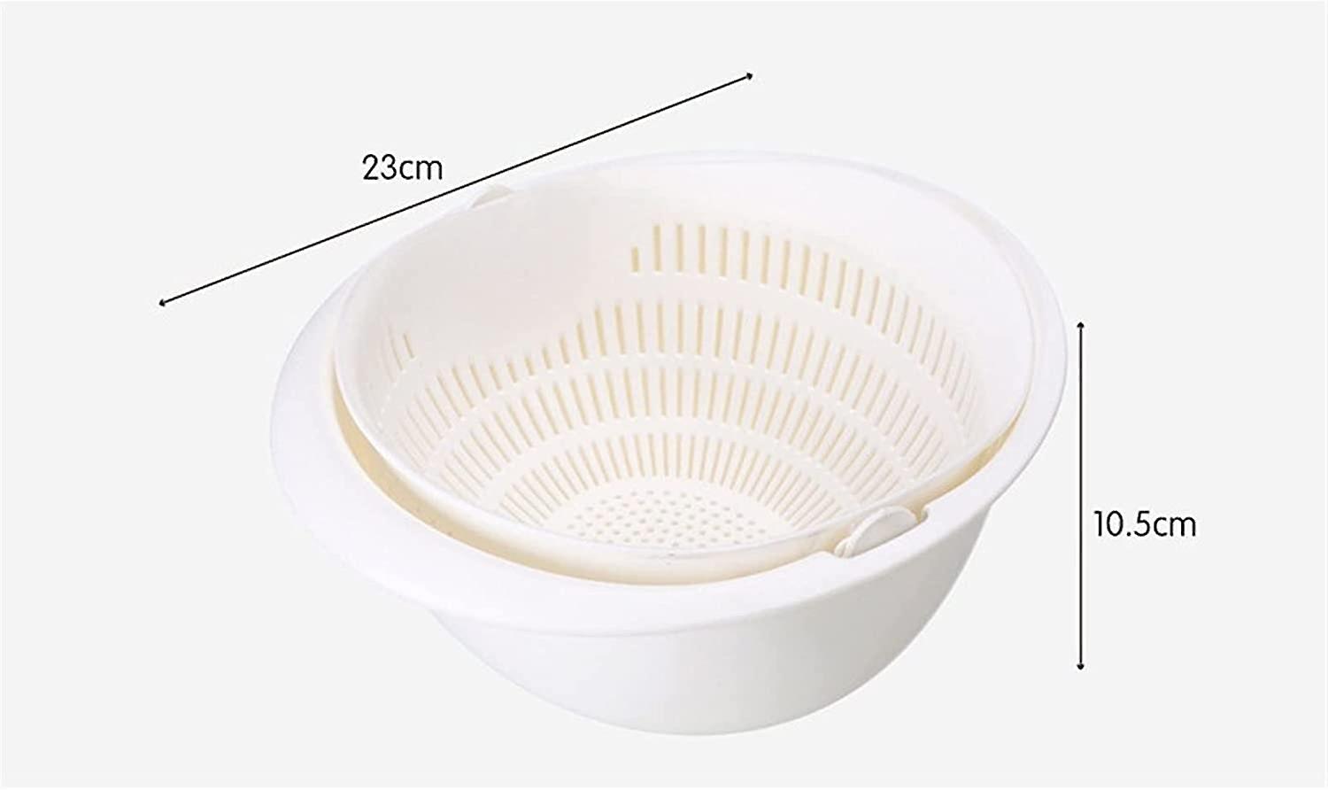 Sieves Sink Strainer Kitchen Drain Basket Bowl Rice Washing Colander Basket Strainer Noodles Vegetable Fruit Double Drain Storage Basket Kitchen Tool