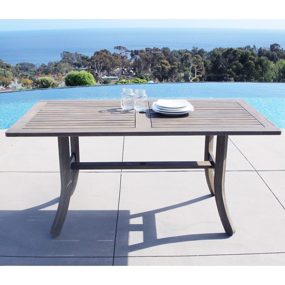 Renaissance Outdoor Hand scraped Hardwood Rectangular Table