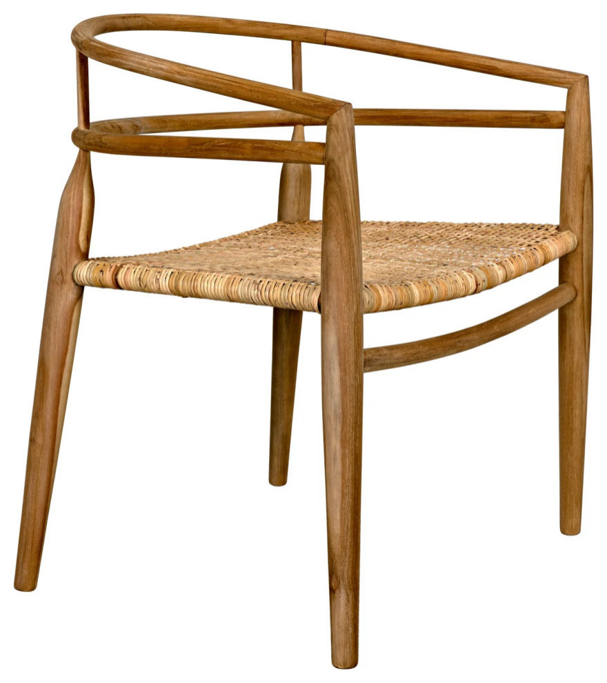 Luna Chair With Rattan  Teak   Modern   Armchairs And Accent Chairs   by Rustic Home Furniture Deco  Houzz