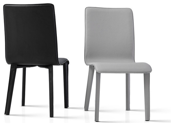 Perugia Top Grain Leather Side Chair   Contemporary   Dining Chairs   by Maria Yee Inc  Houzz