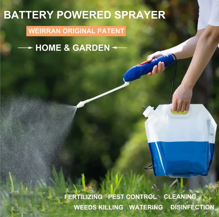 Multi function Battery Powered Sprayer Garden Pump Sprayer With Long Wand