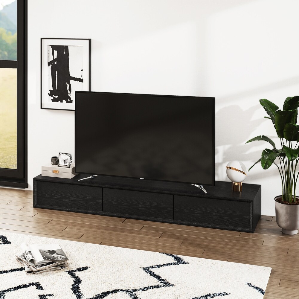 Moasis 94 inch TV Stand Media console with 4 Drawers