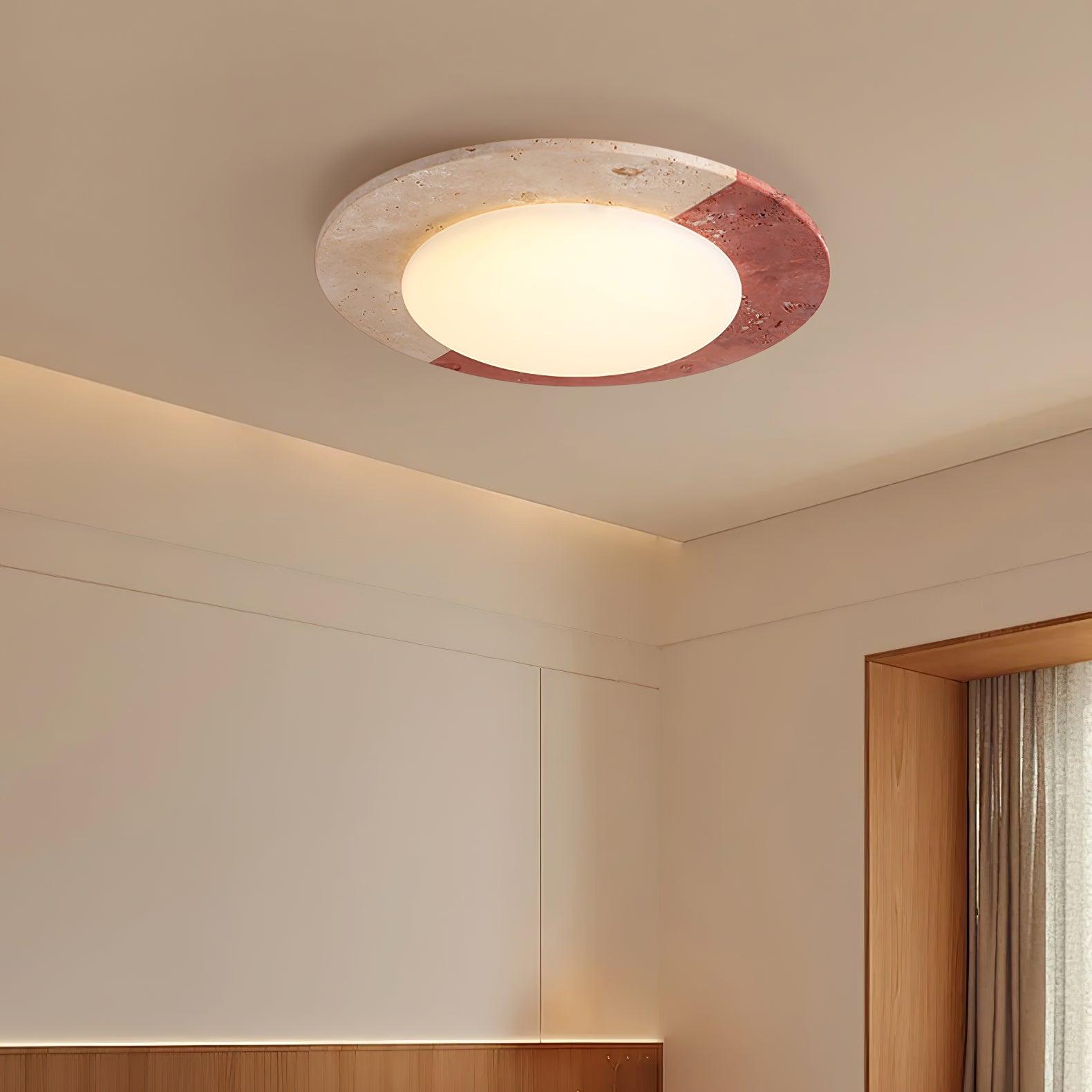 Celestial Travertine Ceiling Lamp