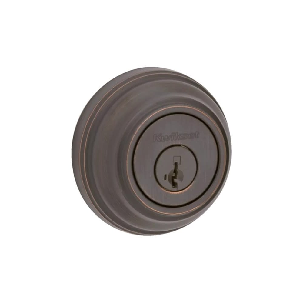 Venetian Bronze Keyed One Side Single Cylinder Deadbolt ;